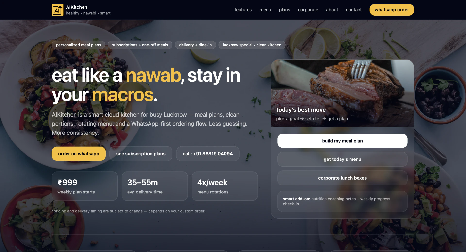 AIKitchen — Exploring the Future of FoodTech interface